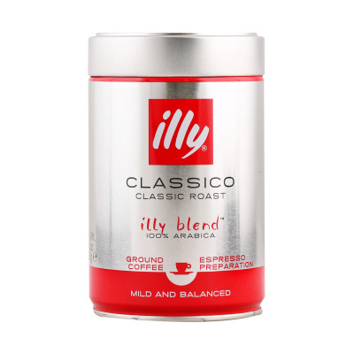 Illy coffee classico ground 250g can