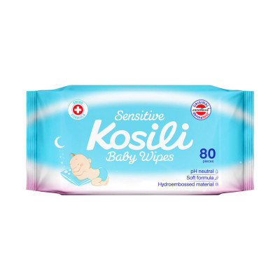 Kosili baby wet wipes 80 pcs blue