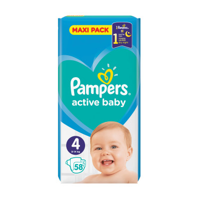 Pampers diapers act baby 4 maxi vpp 58 pieces