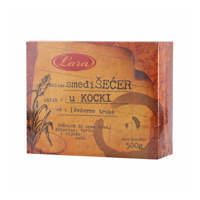Brown sugar cube 500 g Lara