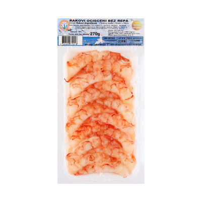Shrimps  cleaned without tail skin pack 270 g Koral