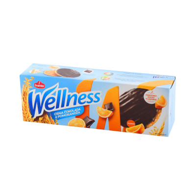 Wellness integral biscuit with orange topped with chocolate 155 g Bambi