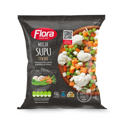 Mixed vegetables for soup 400 g (frozen) Flora