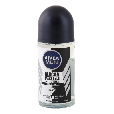 Deo roll on men invisible black & white 50 ml Nivea