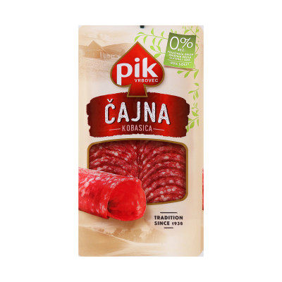 Tea sausage sliced ??100 g vacuum Pik