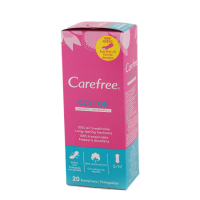 Carefree pantyliner cotton 20 pcs