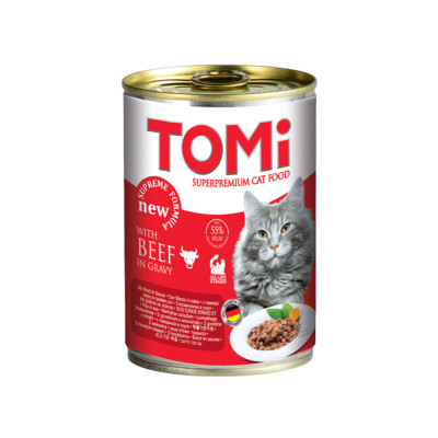 Cat food beef 400g Tomi