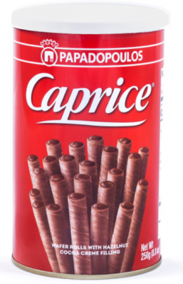Chocolate rolls Caprice 250g Papadopoulos