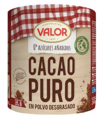 Cocoa powder sugar & gluten free 250g Valor