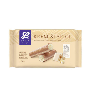 Cream sticks white chocolate 200g Lasta