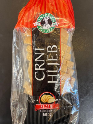 Dark sliced bread 500g packed Uniprom