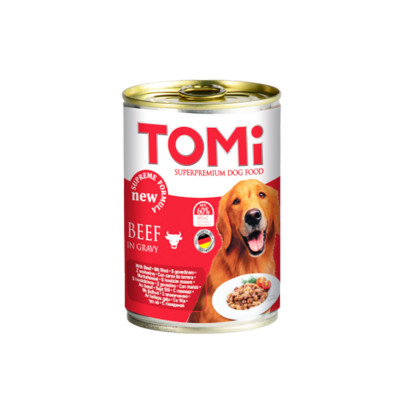 Dog food beef 400g Tomi