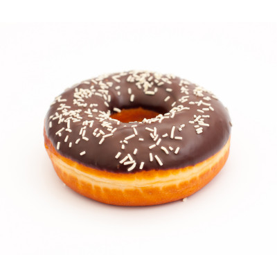 Donut with chocolate topping and vanilla cream 95 g Parisiene