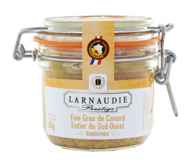 Duck foie gras in wine jar 180g Larnaudie