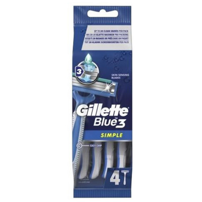 Gillette disposable razor blue III simple 4/1