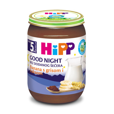 Hipp Bio porridge for good night banana with semolina and cocoa 190 g