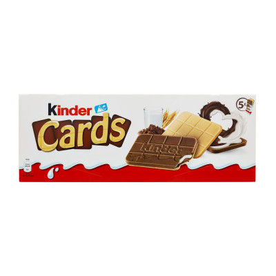Kinder chocolate biscuit cards 131g Ferrero