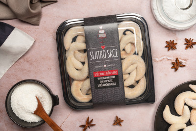 Coconut Crescent cookies 350g  Slatko Srce