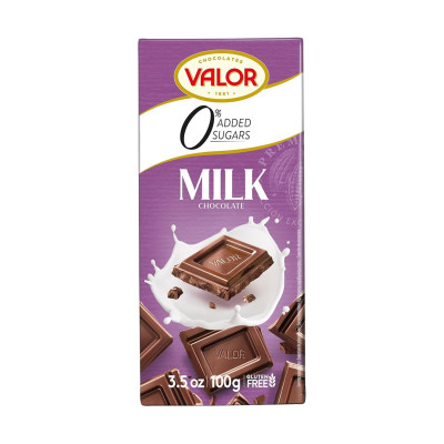 Milk chocolate without sugar and gluten 100g Valor