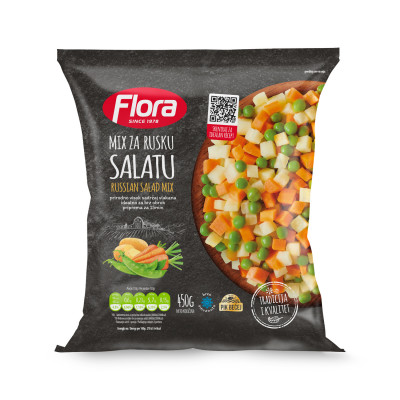 Mixed vegetables for Russian salad 450 g (frozen) Flora