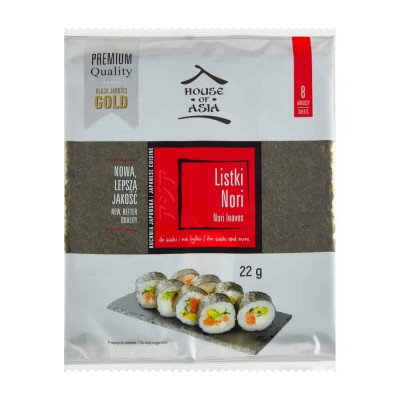Nori seaweed for sushi premium 8 sheets 22g House of Asia