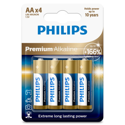 Philips premium alkaline aa 4-blister