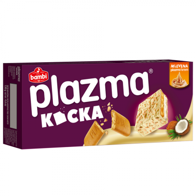 Plazma cube coated with white chocolate 130g Bambi