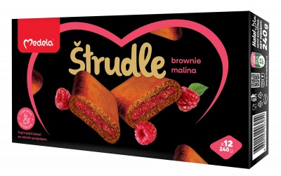 Raspberry brownie strudel 240 g Medela