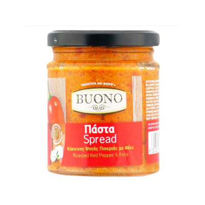 Roasted red pepper spread with feta 200 g Buono