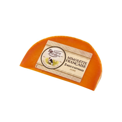 Mimolette cheese slice 210g 7025 Isigny