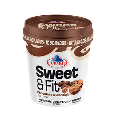 Sweet & Fit Choco-Vanilla ice cream pint 473ml ? Cermat