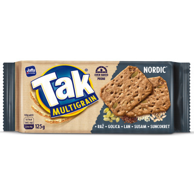 Tak salty cracker multigrain nordic 125g Jaffa